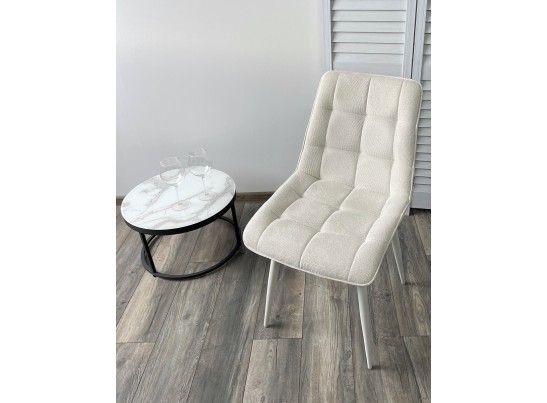 Стул CHIC WZ2042-01 молочный фактурный велюр/ белый каркас в Набережных Челнах Стул CHIC WZ2042-01 молочный фактурный велюр/ белый каркас в Набережных Челнах