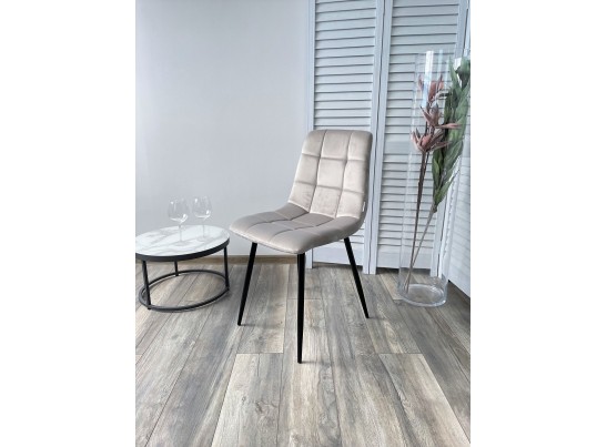 Стул CHILLI G062-37 серый шелк, велюр / черный каркас в Набережных Челнах