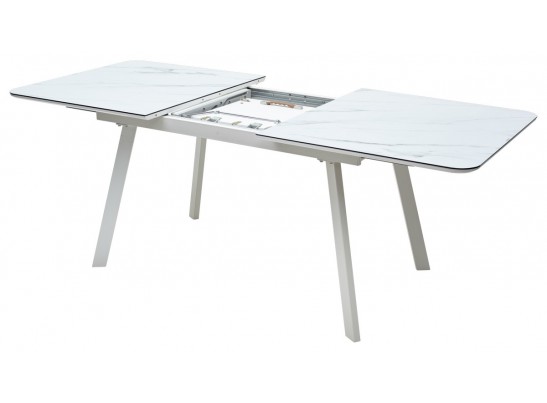 Стол ARUBA 160 GREY-WHITE/ WHITE глазурованное стекло в Набережных Челнах
