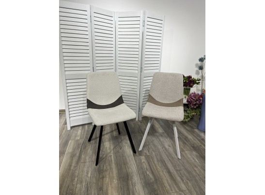 Стул ELLEN WZ2042-02 светло-бежевый фактурный велюр / RU-09 серо-бежевый / белый каркас в Набережных Челнах