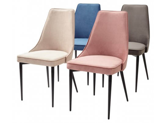 Стул NEPAL-P ГРАФИТ #14, велюр/ черный каркас в Набережных Челнах