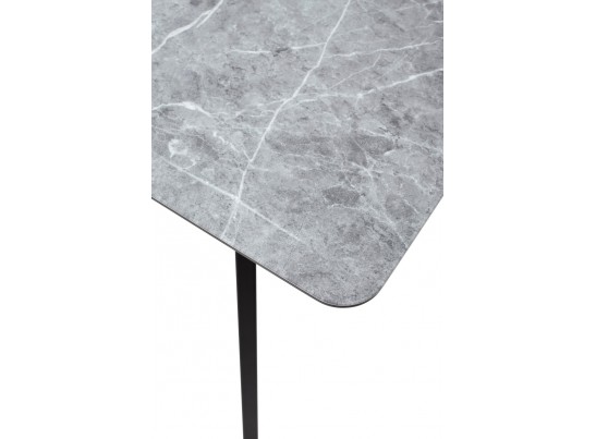 Стол АРУБА 140 Серый мрамор СКОРПИО , стекло / черный каркас в Набережных Челнах