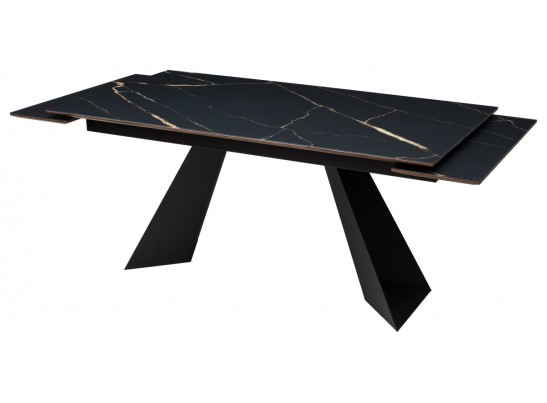 Стол Купер 160 ОБСИДИАН САТИНАТ, стекло / ЧЕРНЫЙ в Набережных Челнах