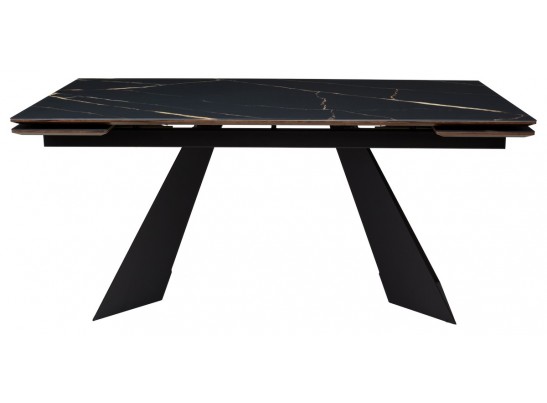 Стол Купер 160 ОБСИДИАН САТИНАТ, стекло / ЧЕРНЫЙ в Набережных Челнах