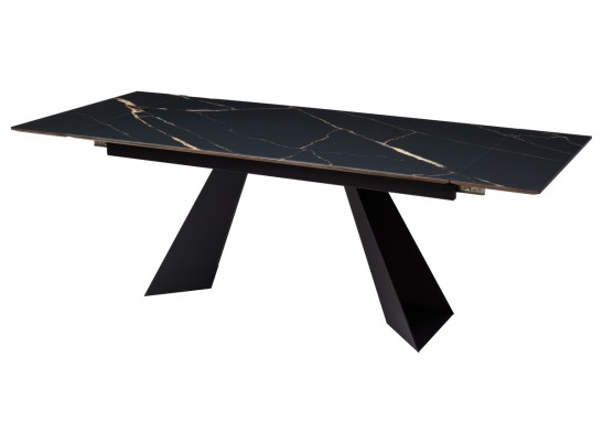 Стол Купер 160 ОБСИДИАН САТИНАТ, стекло / ЧЕРНЫЙ в Набережных Челнах