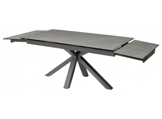 Стол ALTO 160 KL-136 Серый мрамор матовый, итальянская керамика/ GREY1 каркас в Набережных Челнах