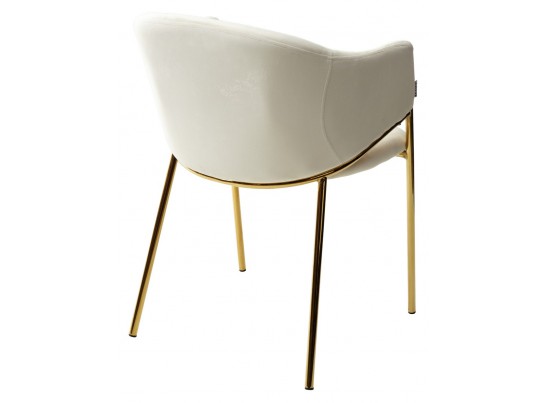 Стул DILL BLUVEL-22 MILK, велюр/ золотой каркас в Набережных Челнах