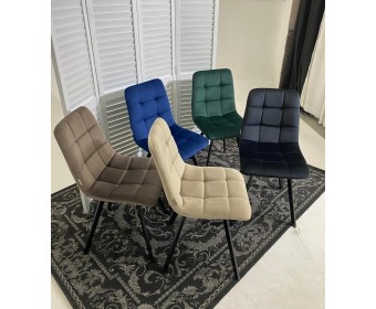 Стул CHILLI SQUARE BLUVEL-38 LATTE, велюр  Стул CHILLI SQUARE BLUVEL-38 LATTE, велюр