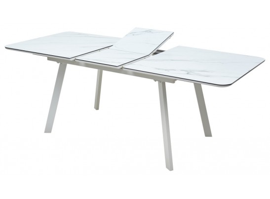 Стол ARUBA 160 GREY-WHITE/ WHITE глазурованное стекло в Набережных Челнах