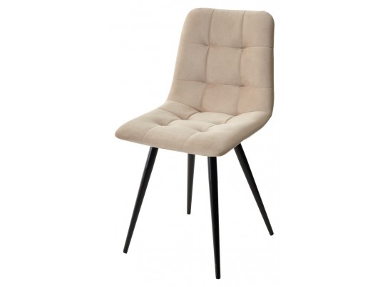 Стул CHILLI-Q бежевый #5, велюр / черный каркас, 4 шт/ 1 к, в Набережных Челнах Стул CHILLI-Q бежевый #5, велюр / черный каркас, 4 шт/ 1 к, в Набережных Челнах