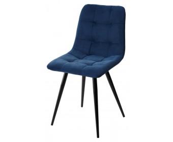 Стул CHILLI-Q синий #29, велюр / черный каркас, 4 шт/ 1 к,  Стул CHILLI-Q синий #29, велюр / черный каркас, 4 шт/ 1 к,