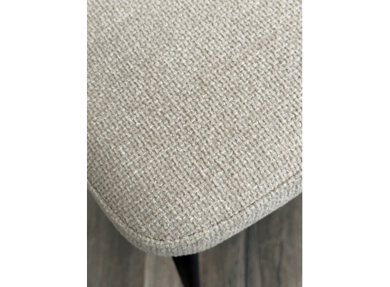 Стул GLORIA White CHACHA-140, ткань/ черный каркас, ®DISAUR в Набережных Челнах