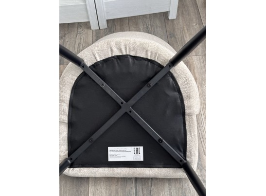 Стул GLORIA White CHACHA-140, ткань/ черный каркас, ®DISAUR в Набережных Челнах