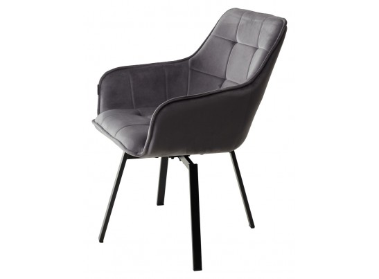 Стул MAVERICK 360 град. поворот. BLUVEL-14 GREY/ черный каркас, в Набережных Челнах