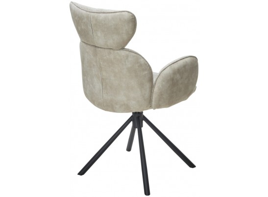 Стул VARDY 360 град.поворот. Brego-31 Бежевый, ткань/ 7525-01 Бежевый, велюр/Черный, ®DISAUR