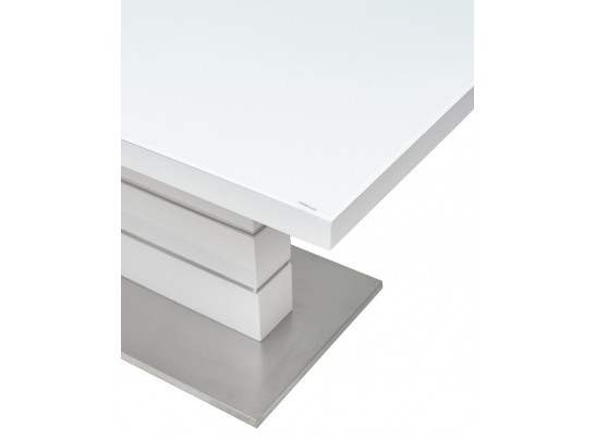Стол QUADRO 140 WHITE GLASS белый глянец в Набережных Челнах
