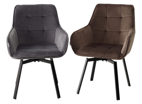 Стул MAVERICK 360 град. поворот. BLUVEL-14 GREY/ черный каркас, в Набережных Челнах