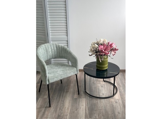 Стул SNUG 3018-04 мятный, шенилл / черный каркас, ®DISAUR в Набережных Челнах