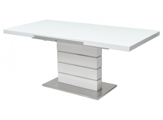 Стол QUADRO 140 WHITE GLASS белый глянец в Набережных Челнах