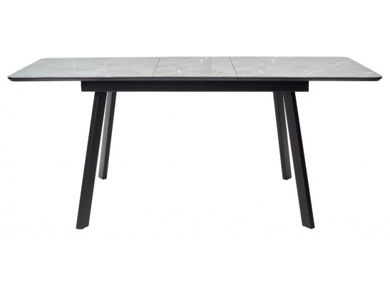 Стол АРУБА 140 Серый мрамор СКОРПИО , стекло / черный каркас в Набережных Челнах