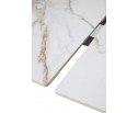 Стол БЭТИС (BETIS) 180 цвет МРАМОР (MATTE GILDED WHITE SOLID CERAMIC) / Орех (WALNUT), ®DISAUR в Набережных Челнах
