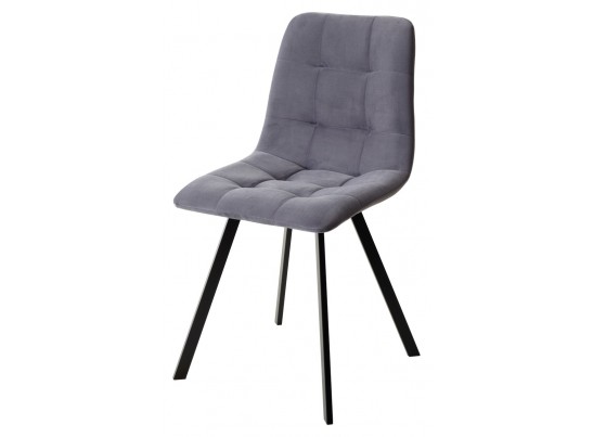 Стул CHILLI-Q SQUARE серый #27, велюр / черный каркас, 4 шт./1 к, в Набережных Челнах Стул CHILLI-Q SQUARE серый #27, велюр / черный каркас, 4 шт./1 к, в Набережных Челнах
