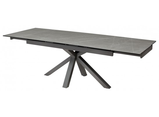 Стол ALTO 160 KL-136 Серый мрамор матовый, итальянская керамика/ GREY1 каркас в Набережных Челнах