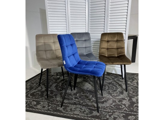 Стул CHILLI G062-40 серый, велюр / черный каркас в Набережных Челнах