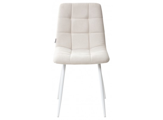 Стул CHILLI UF860-01B бежевый, ткань/белый каркас в Набережных Челнах Стул CHILLI UF860-01B бежевый, ткань/белый каркас в Набережных Челнах