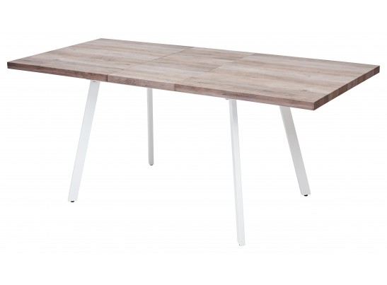 OLD Стол BRICK-2 120 Серый дуб #31054K/ БЕЛЫЙ каркас в Набережных Челнах