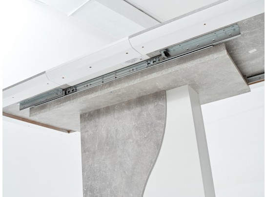 Стол SIRIUS 120 Бетон/ Белый в Набережных Челнах