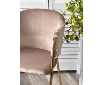 Стул DILL BLUVEL-40 BEIGE, велюр/ золотой каркас 