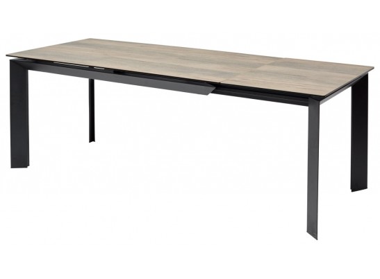 Стол CREMONA 140 KL-61 под дерево, итальянская керамика/ черный каркас, ®DISAUR в Набережных Челнах