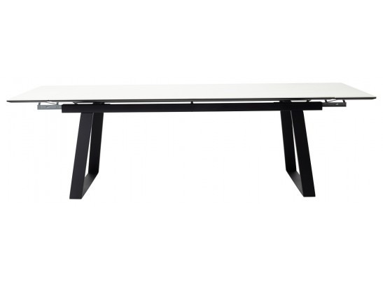 Стол Франк 200 БЕЛЫЙ МРАМОР, КЕРАМИКА / ЧЕРНЫЙ в Набережных Челнах