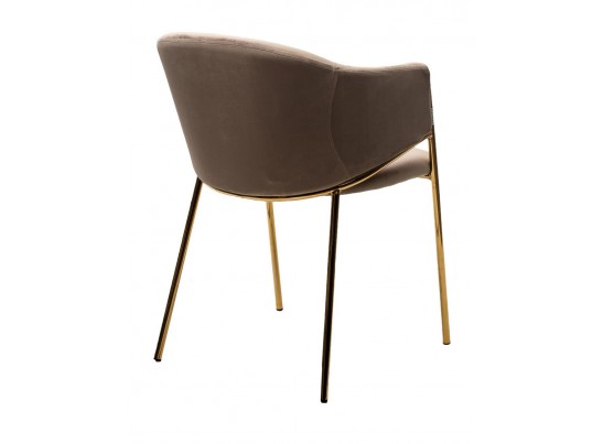 Стул DILL BLUVEL-40 BEIGE, велюр/ золотой каркас в Набережных Челнах