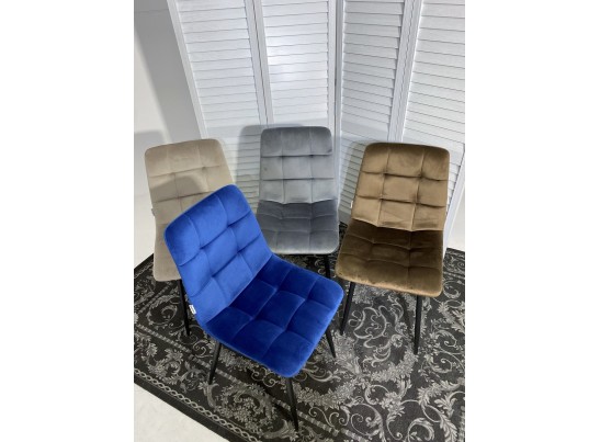 Стул CHILLI G062-40 серый, велюр / черный каркас в Набережных Челнах