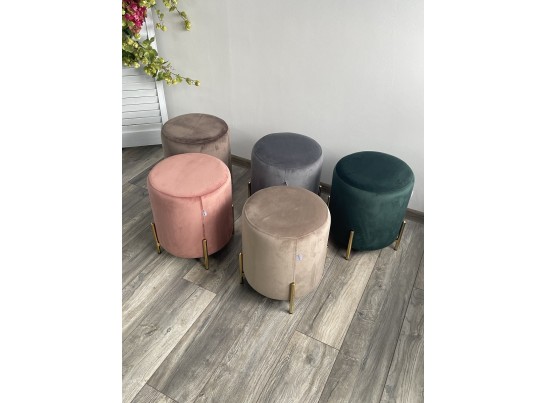 Пуф для гостиной RICE BLUVEL-14 GREY / GOLD в Набережных Челнах