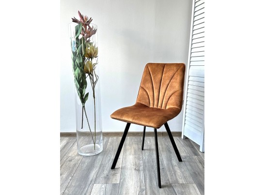 Стул ARFA VT5001-4 античный медный, велюр без "пальчикового" эффекта/ черный каркас в Набережных Челнах