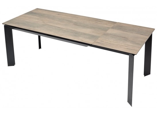 Стол CREMONA 140 KL-61 под дерево, итальянская керамика/ черный каркас, ®DISAUR в Набережных Челнах