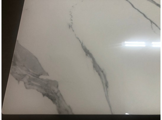 Стол CORNER 120 GLOSS STATUARIO WHITE SINTERED STONE / WHITE в Набережных Челнах
