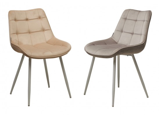 Стул MIAMI G062-03 светлый беж, велюр/ белый каркас в Набережных Челнах