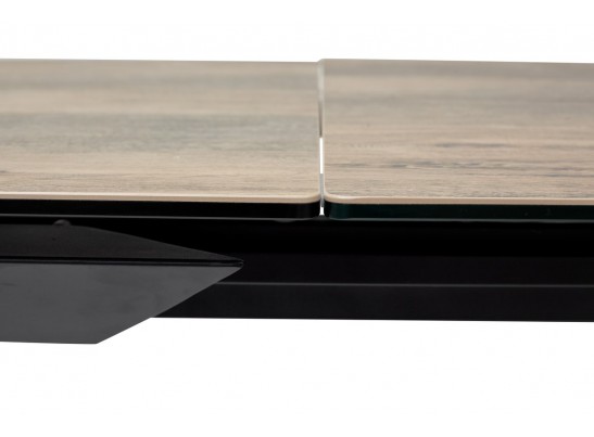 Стол CREMONA 140 KL-61 под дерево, итальянская керамика/ черный каркас, ®DISAUR в Набережных Челнах