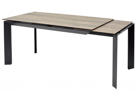 Стол CREMONA 140 KL-61 под дерево, итальянская керамика/ черный каркас, ®DISAUR в Набережных Челнах