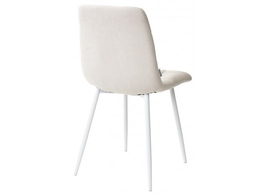 Стул CHILLI UF860-01B бежевый, ткань/белый каркас в Набережных Челнах Стул CHILLI UF860-01B бежевый, ткань/белый каркас в Набережных Челнах