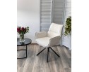 Стул VIRS 360 град. поворот. с возвратом, EDELWEISS#1 белый, букле/ JC531-7 беж/ Черный, ®DISAUR