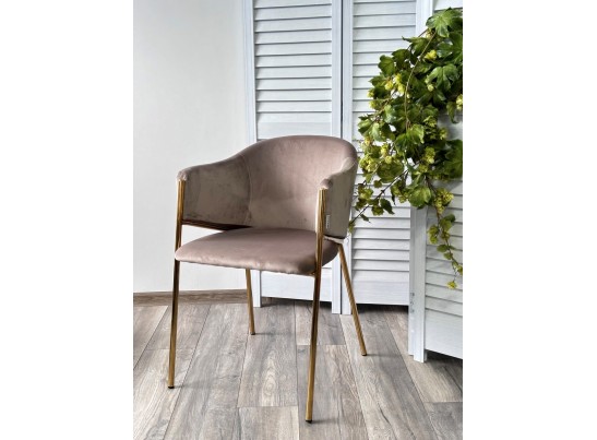 Стул DILL BLUVEL-40 BEIGE, велюр/ золотой каркас в Набережных Челнах