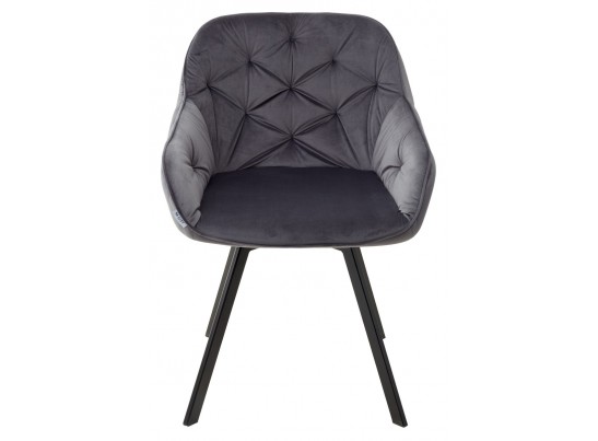 Стул GALE 360 град. поворот. BLUVEL-14 GREY, велюр/ черный каркас, в Набережных Челнах