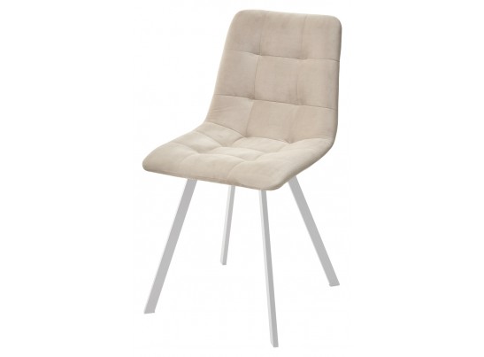 Стул CHILLI-Q SQUARE светло-бежевый #2, велюр / белый каркас, 4 шт./1 к, в Набережных Челнах Стул CHILLI-Q SQUARE светло-бежевый #2, велюр / белый каркас, 4 шт./1 к, в Набережных Челнах