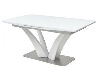 Стол FREYA 160 WHITE GLASS белый глянец 