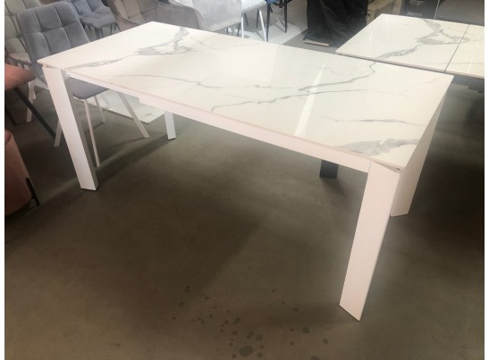 Стол CORNER 120 GLOSS STATUARIO WHITE SINTERED STONE / WHITE в Набережных Челнах